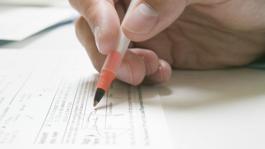 Documents being signed